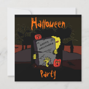 Invitación de la fiesta de Halloween con miedo