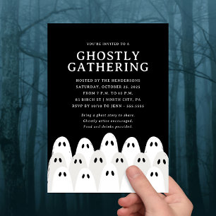 Invitación de la fiesta de Halloween con reunión f