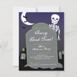 Invitación de la fiesta de Halloween de buenos tie
