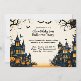 Invitación de la fiesta de halloween de golishly F