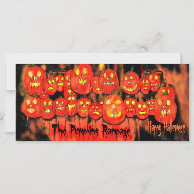 Invitación de la fiesta de Halloween de las calaba (Anverso)
