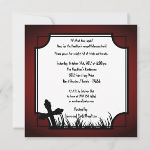 Invitación de la fiesta de Halloween de los árbole