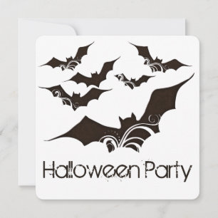 Invitación de la fiesta de Halloween de los Bats F