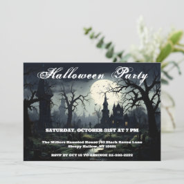 Invitación de la fiesta de Halloween de Manor