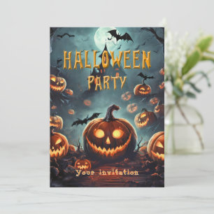 Invitación de la fiesta de Halloween de muchos Jac