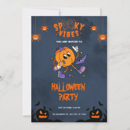 Invitación de la fiesta de Halloween de naranja au