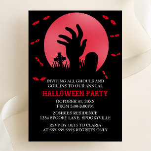 Invitación de la fiesta de Halloween de Zombie