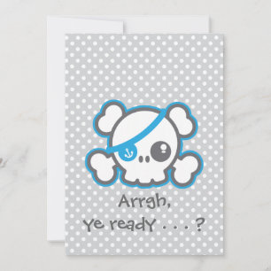 Invitación de la fiesta de Halloween del Kawaii Pi