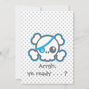 Invitación de la fiesta de Halloween del Kawaii Pi