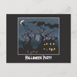 Invitación de la fiesta de Halloween en la casa de