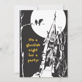 Invitación de la fiesta de Halloween en la casa de