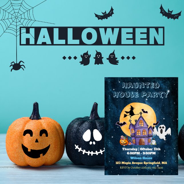 Invitación de la fiesta de Halloween en la casa de (Subido por el creador)