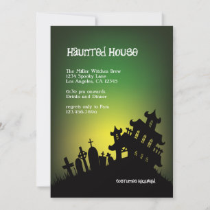Invitación de la fiesta de Halloween en Mansion Ha