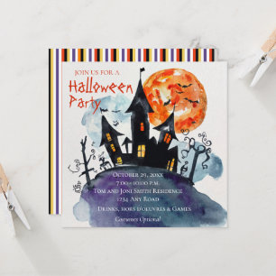 Invitación de la fiesta de Halloween en Mansion Ha