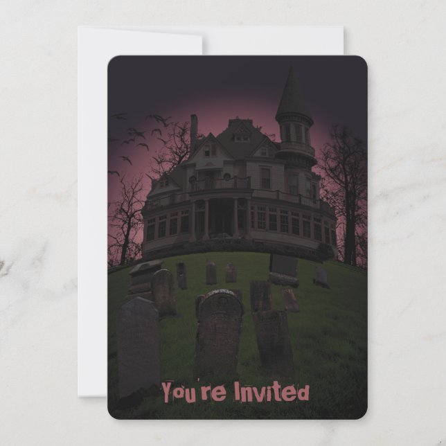 Invitación de la fiesta de Halloween en Mansion Ha (Anverso)