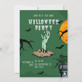 Invitación de la fiesta de Halloween ilustrada en