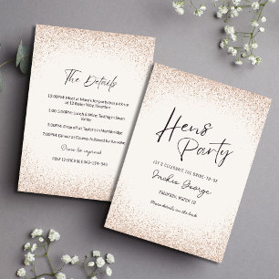 Invitación de la fiesta de Hens Party Rosa Purpuri