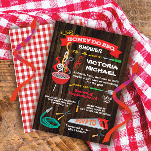 Invitación de la fiesta de Honey do BBQ