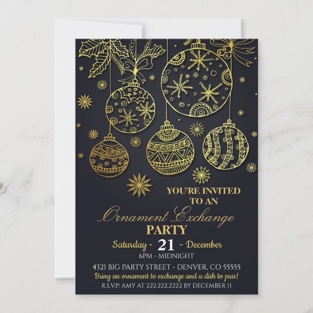 Invitación de la fiesta de intercambio de nombres (Anverso)