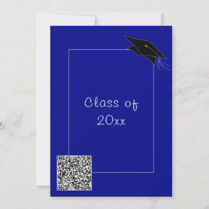 Invitación de la fiesta de la graduación azul pers