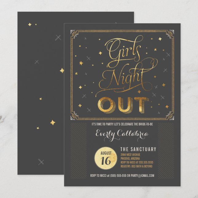 Invitación de la fiesta de la licenciatura por par (Anverso / Reverso)