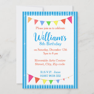 Invitación de la fiesta de la Pennant Azul