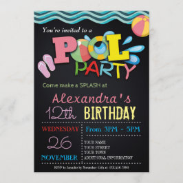 INVITACIÓN DE LA FIESTA DE LA PISCINA DE VERANO | 