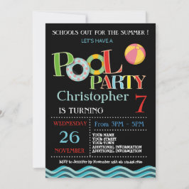 INVITACIÓN DE LA FIESTA DE LA PISCINA DE VERANO | 