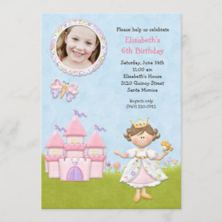 Invitación de la fiesta de la princesa cumpleaños