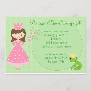 Invitación de la fiesta de la princesa cumpleaños