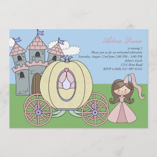 Invitación de la fiesta de la princesa cumpleaños