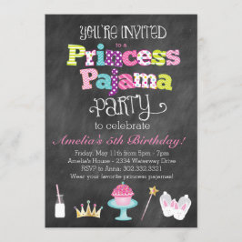 Invitación de la fiesta de la princesa Pajama de C