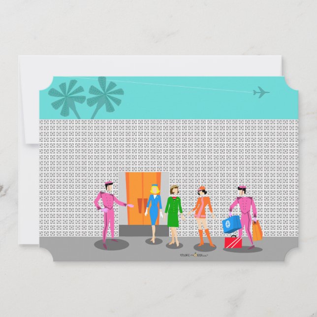 Invitación de la fiesta de las azafatas de las man (Anverso)