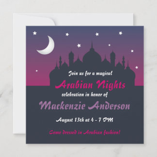 Invitación de la fiesta de las noches de bonito ár