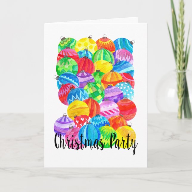 Invitación de la fiesta de los navidades , burbuja (Anverso)