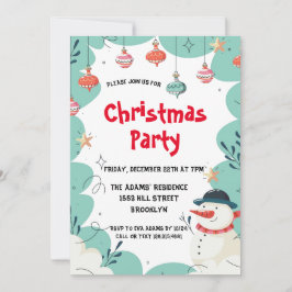 Invitación de la fiesta de los Navidades de cuenta