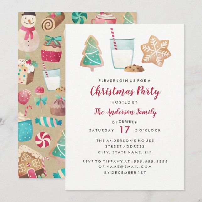 Invitación de la fiesta de los Navidades de la lec (Anverso / Reverso)