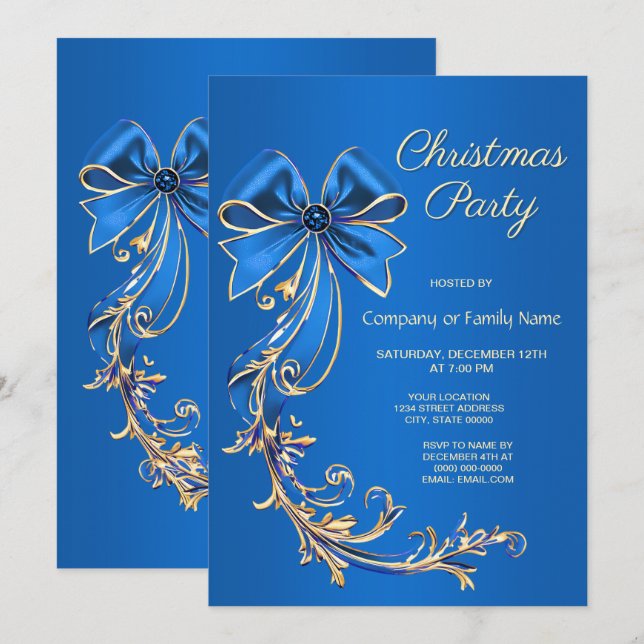 Invitación de la fiesta de los Navidades de las fl (Anverso / Reverso)