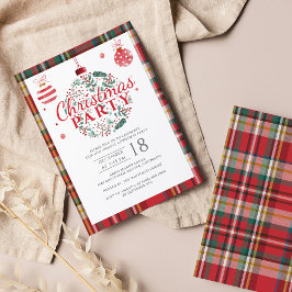 Invitación de la fiesta de los Navidades de oficin