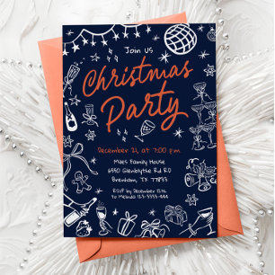 Invitación de la fiesta de los navidades, invitaci
