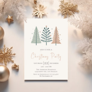 Invitación de la fiesta de los Navidades minimalis