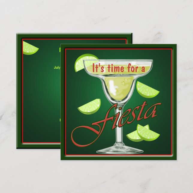 Invitación de la fiesta de Margarita Fiesta (Anverso / Reverso)