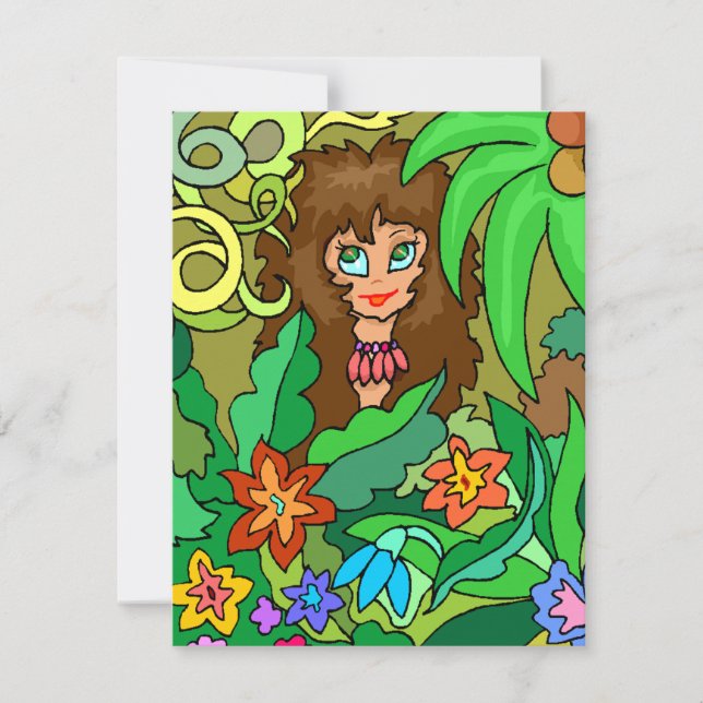 INVITACIÓN DE LA FIESTA DE NACIMIENTO DE SAFARI (Anverso)