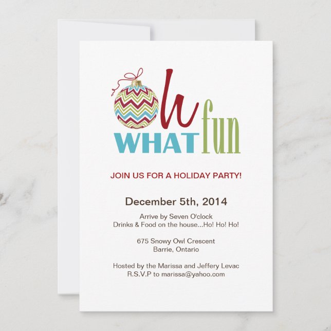 Invitación de la fiesta de Navidad de Chevron de (Anverso)