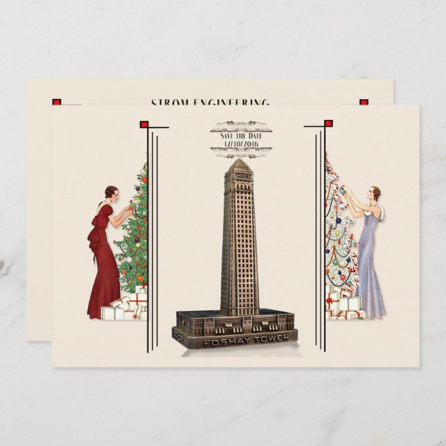 Invitación de la fiesta de Navidad de la (Anverso / Reverso)