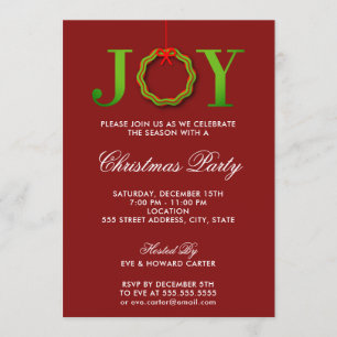 Invitación de la fiesta de Navidad de la ALEGRÍA