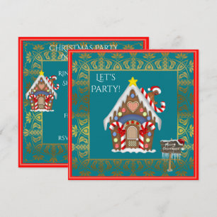 invitación de la fiesta de Navidad de la casa de