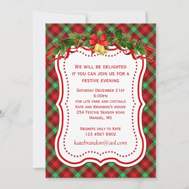 Invitación de la fiesta de Navidad de las campanas (Anverso)