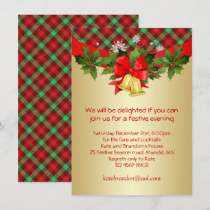 Invitación de la fiesta de Navidad de las campanas