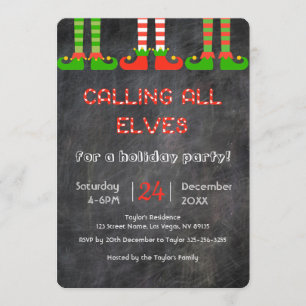 Invitación de la fiesta de Navidad de los duendes